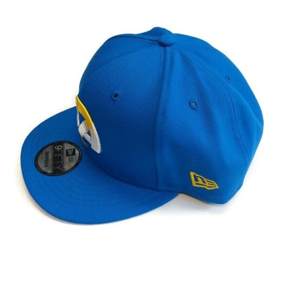 9Fifty New Era Super Bowl LVI Champions Los Angeles Rams Snapback Hat Cap Blue - Picture 5 of 7